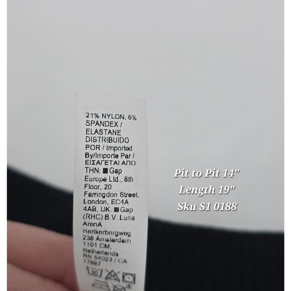 Athleta Renew Seamless Muscle Tank Black Ribbed Crop M NWT Minimalist Athleisure - Picture 5 of 6